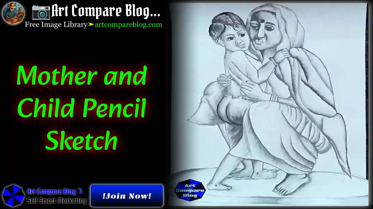 Mother and Child Pencil Sketch