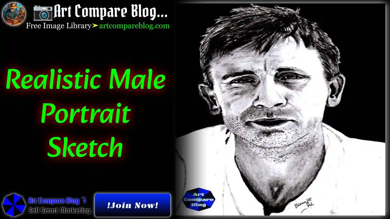 Realistic Male Portrait Sketch