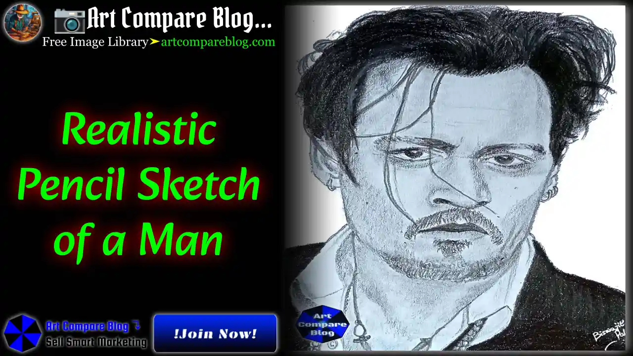 Realistic Pencil Sketch of a Man