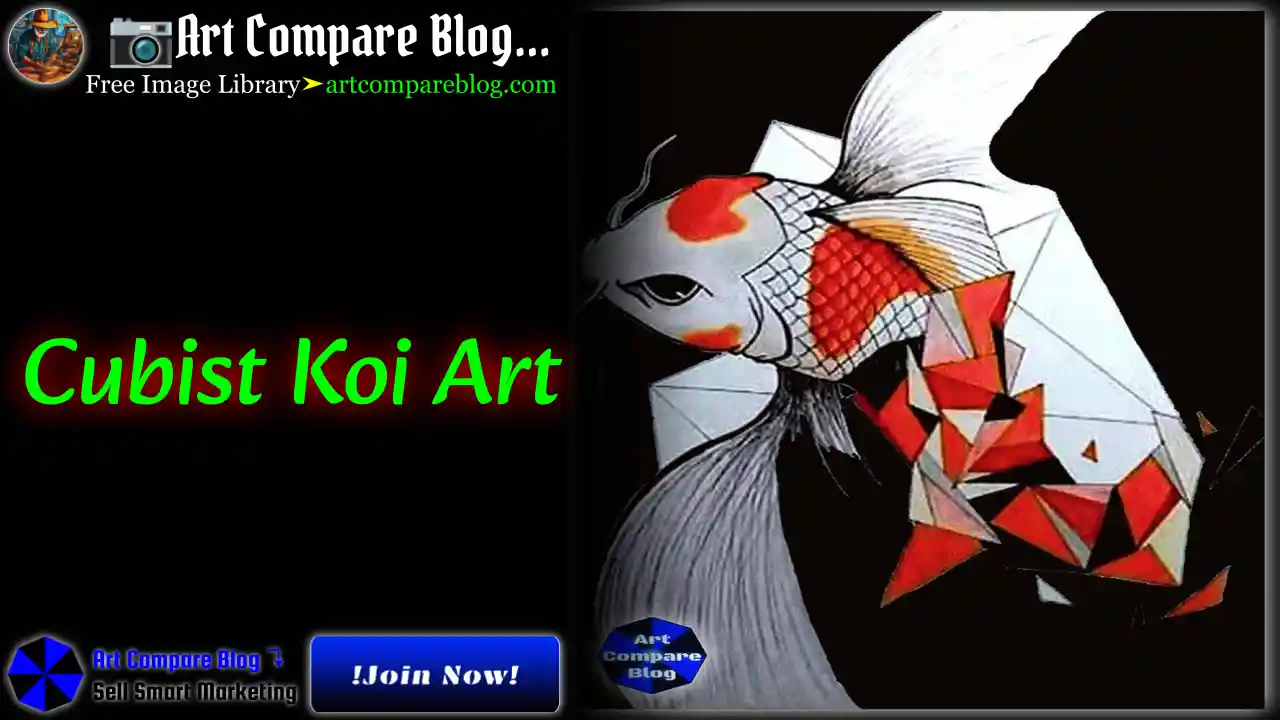 Cubist Koi Art