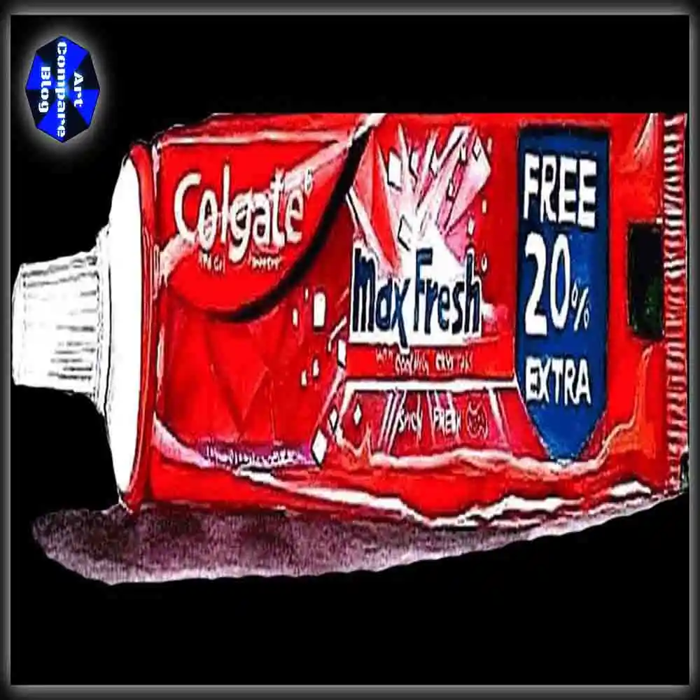 Colgate Max Fresh Toothpaste Artwork-Dental Care Illustration
