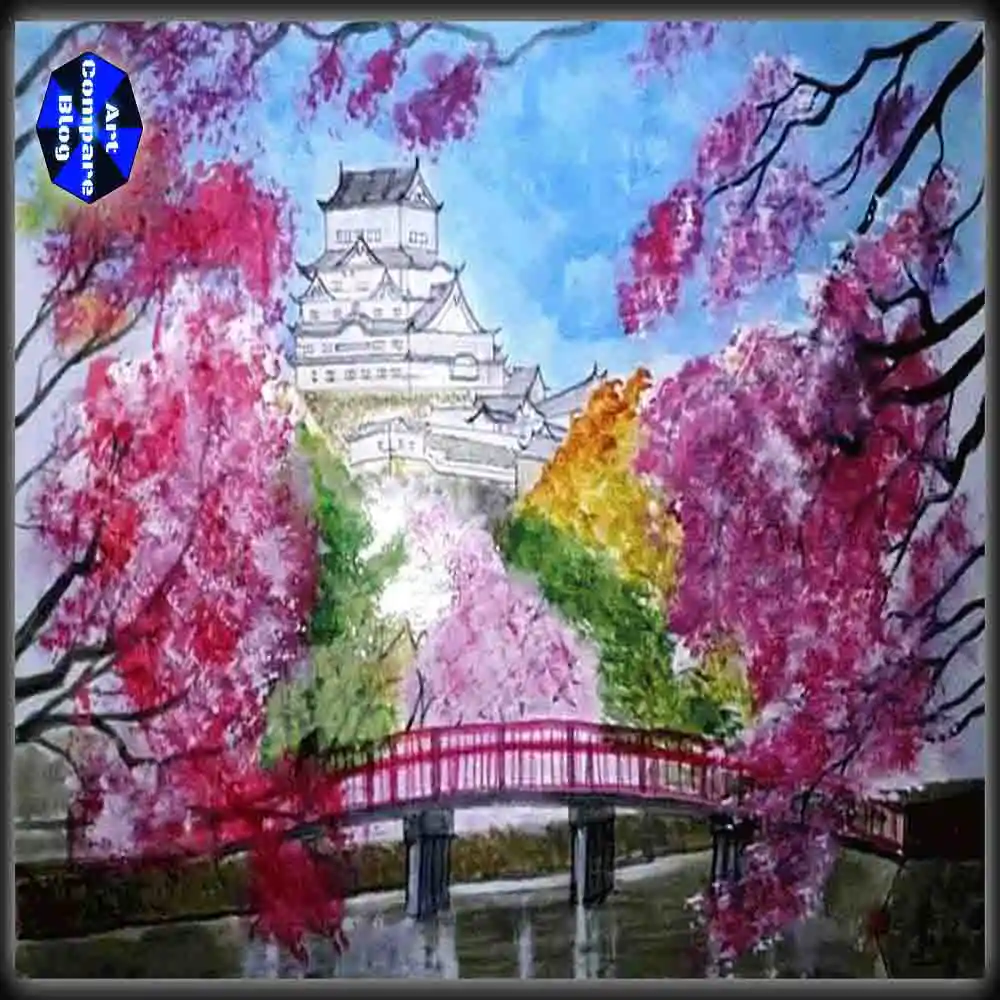 Cherry Blossom Castle View