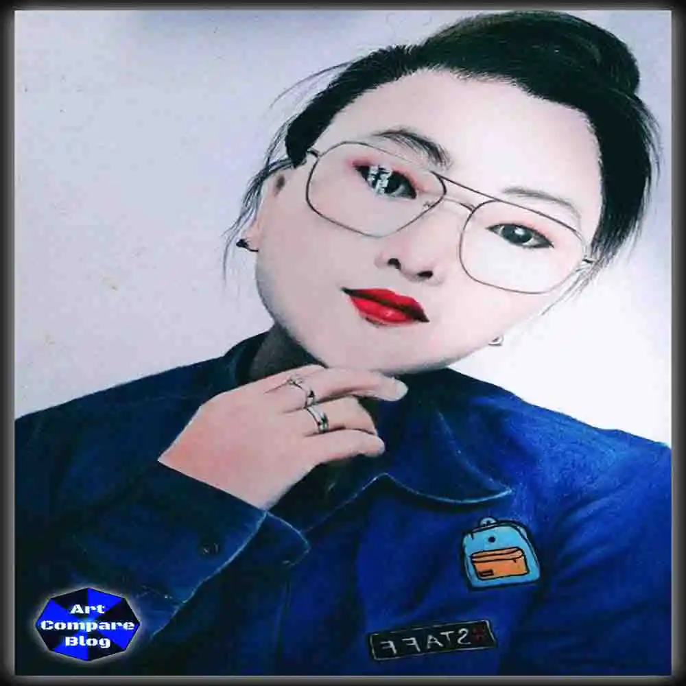 Stylish Girl Portrait Art