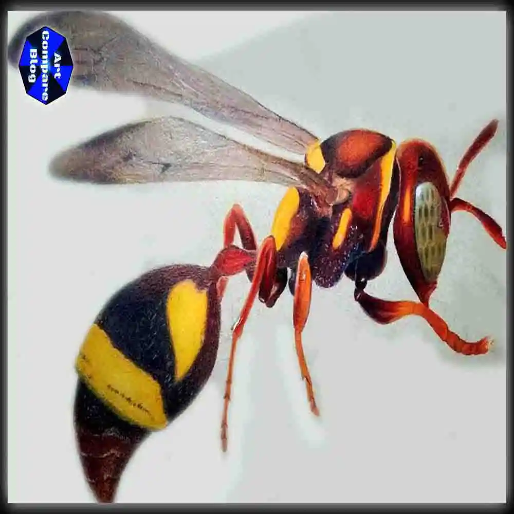 Realistic Wasp Drawing