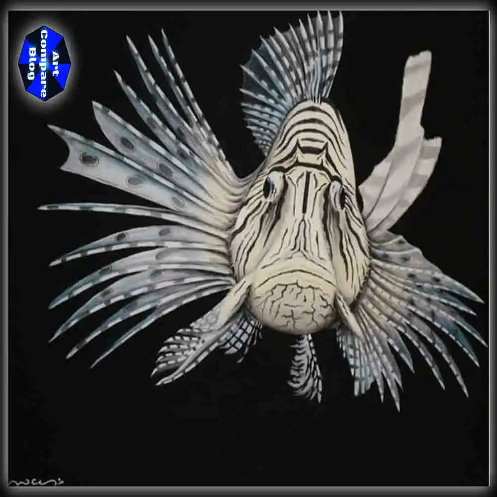 Stunning Optical Illusion of a Lionfish