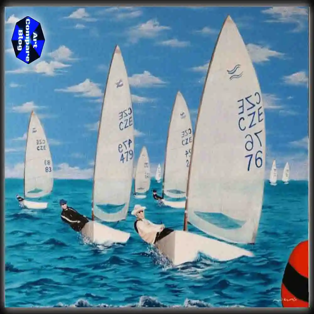 Sailboats Racing on Clear Blue Sea