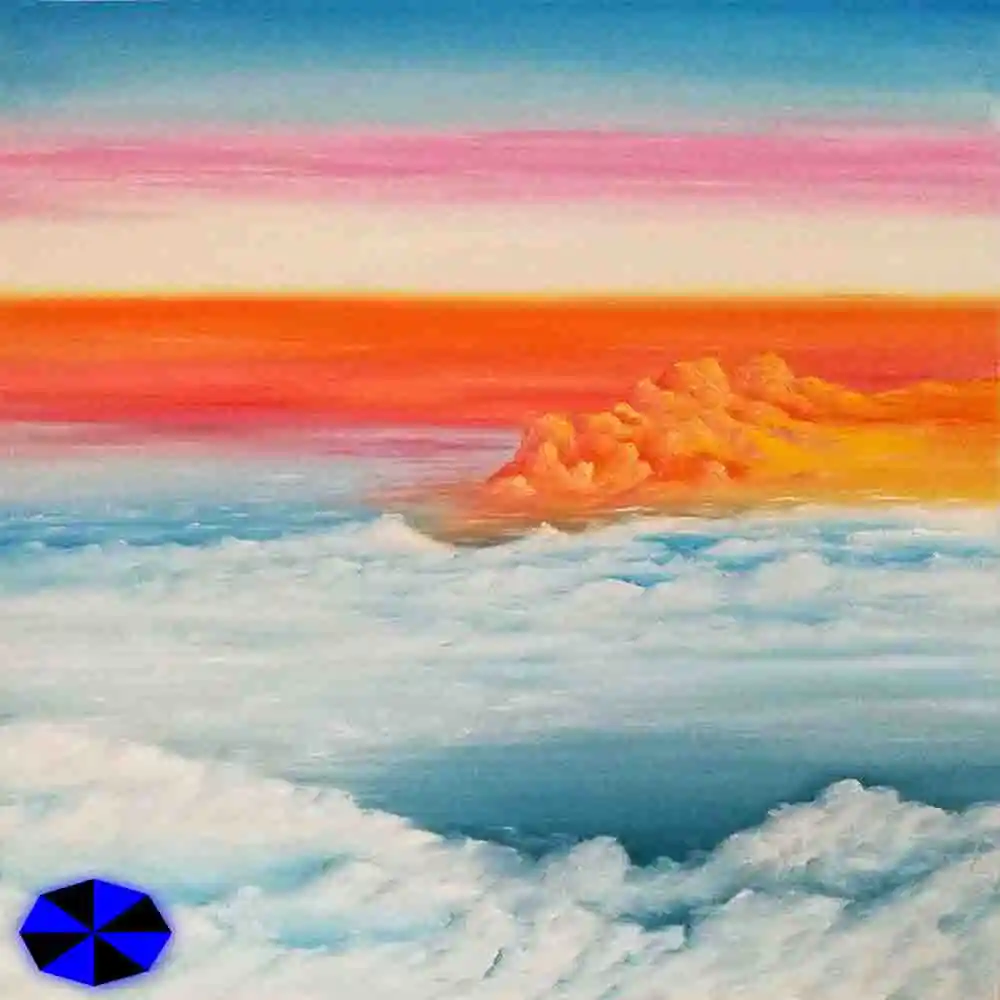 Colorful Sunset Sky Above Clouds