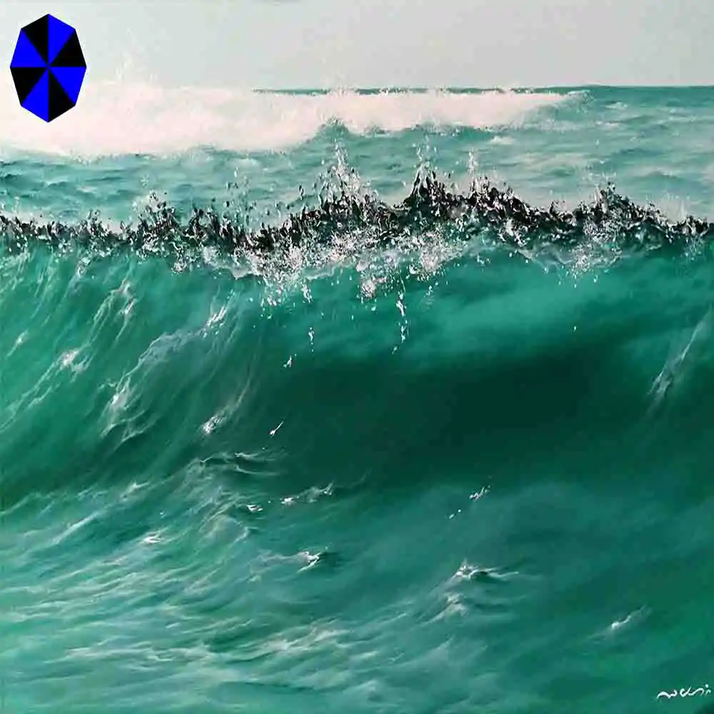 Crashing Ocean Wave With Splash