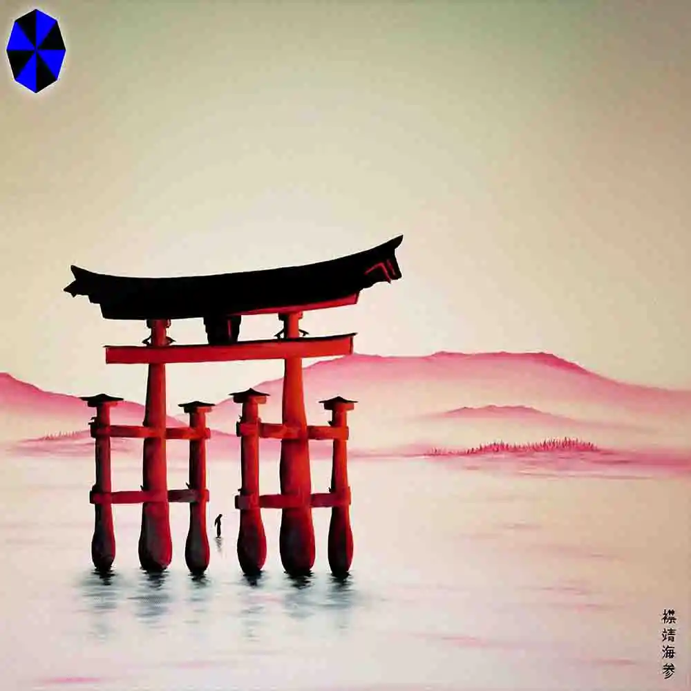 Torii Gate over Serene Water
