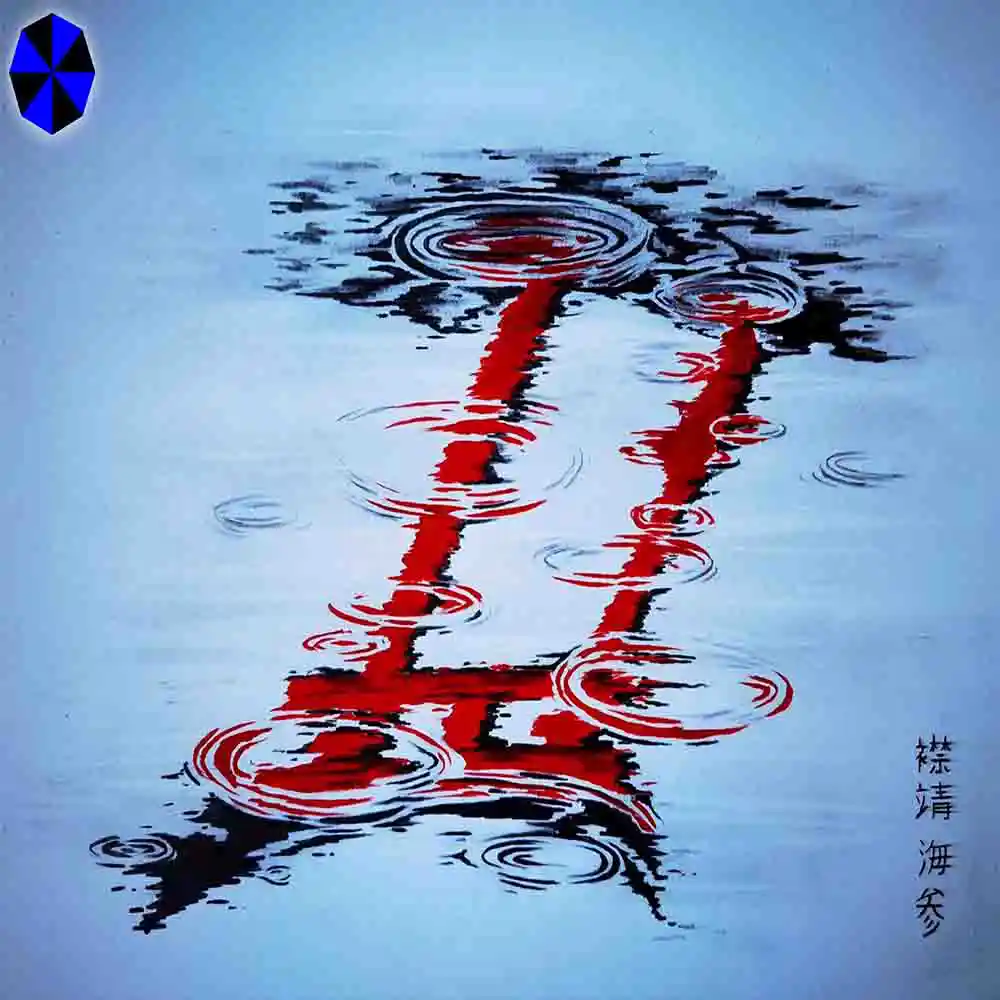 Torii Gate Reflection with Ripples
