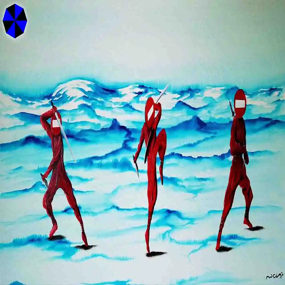 Red Ninjas Training on Waves