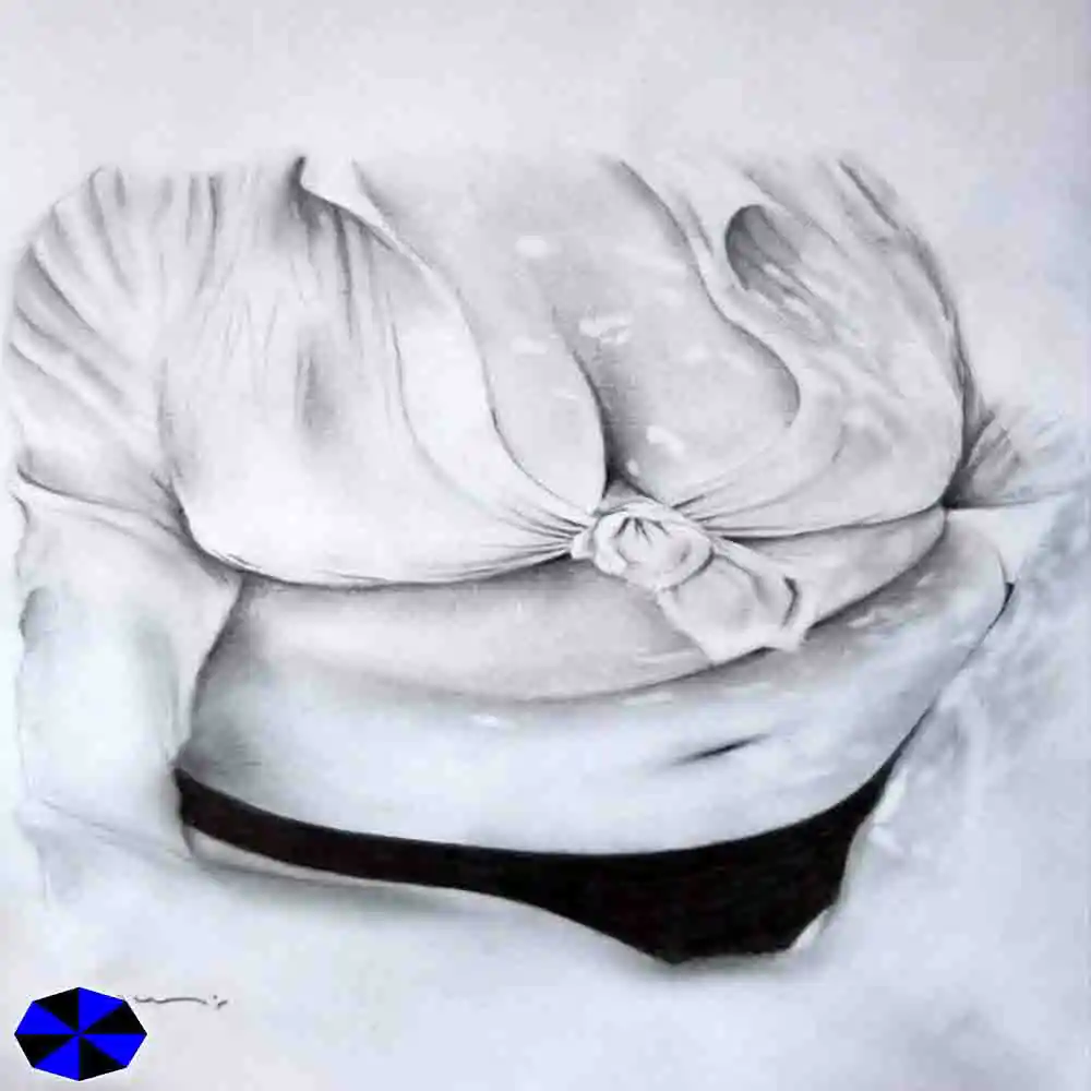 Monochrome Female Torso Sketch Art