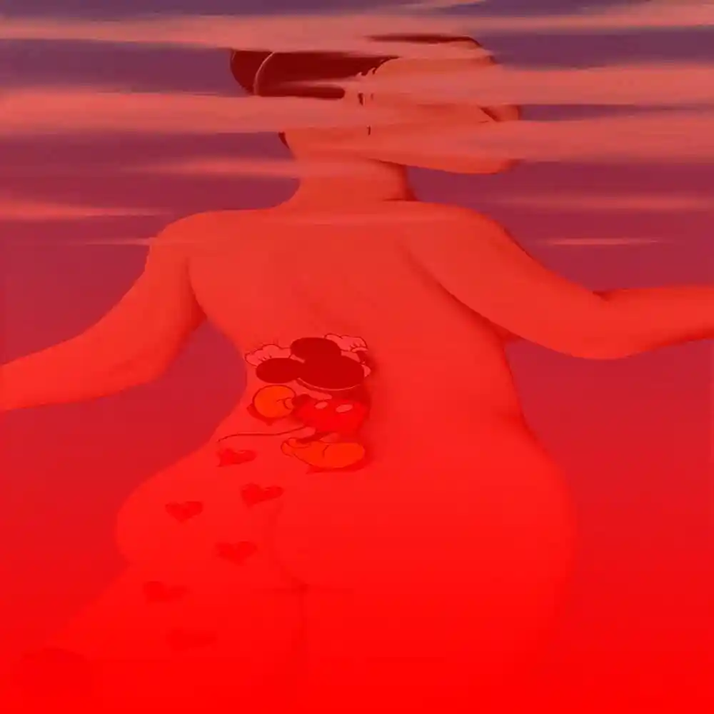 Surreal Nude Art With Cartoon