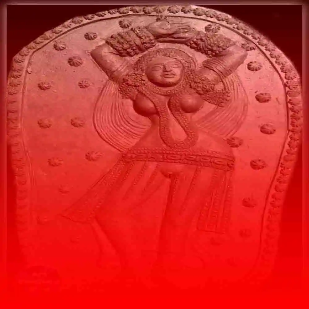 Traditional Relief Sculpture of a Dancing Goddess