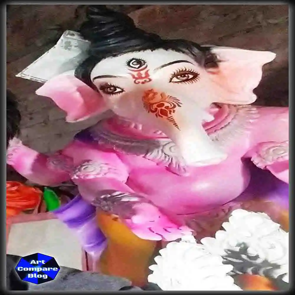 Colorful Lord Ganesha Idol-Artistic Ganpati Murti Design