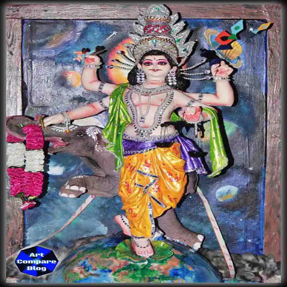 Indra Dev Idol-Majestic Statue of the King of Gods on Airavata
