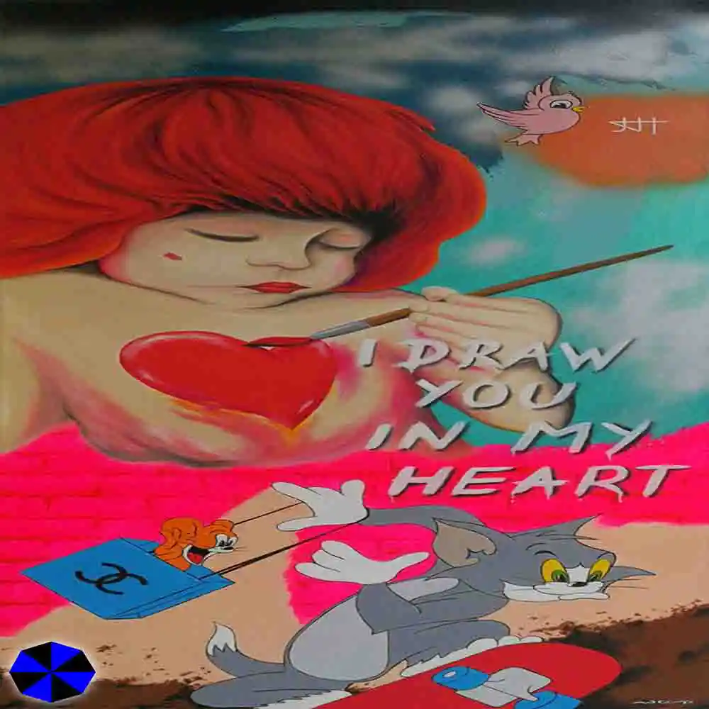 Colorful Love Art Wall Mural