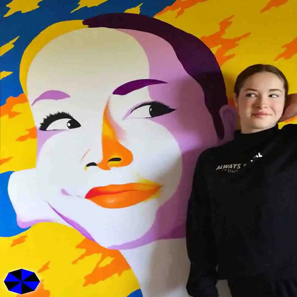 Colorful Pop Art Portrait Mural