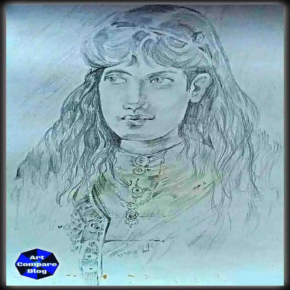 Pencil Portrait of a Young Woman