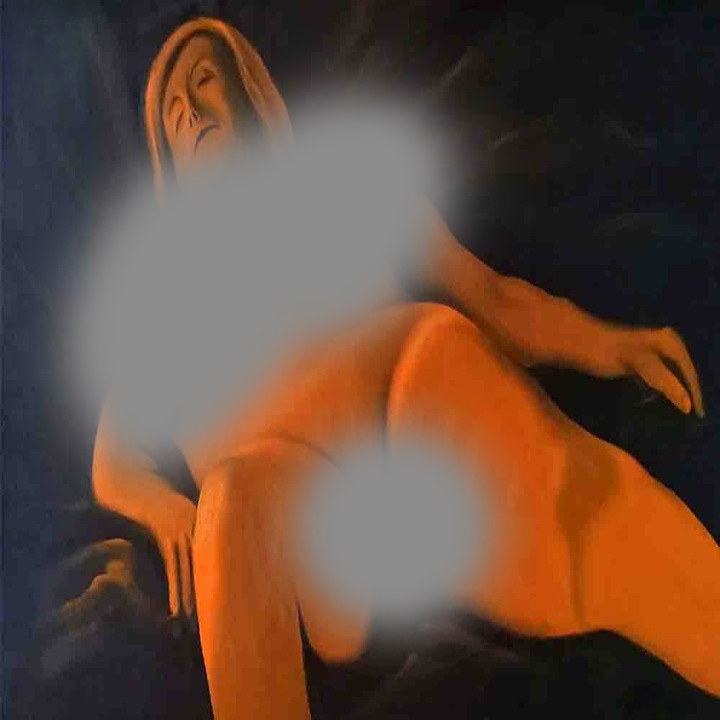 Abstract Nude Figure in Warm Tones