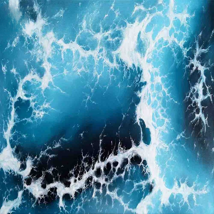 Aerial View of Ocean Waves