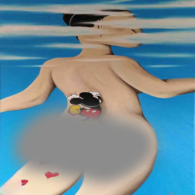 Surreal Nude Art With Cartoon