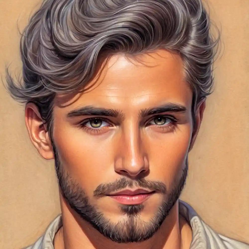 Handmade Pencil Art Male Portrait Drawing