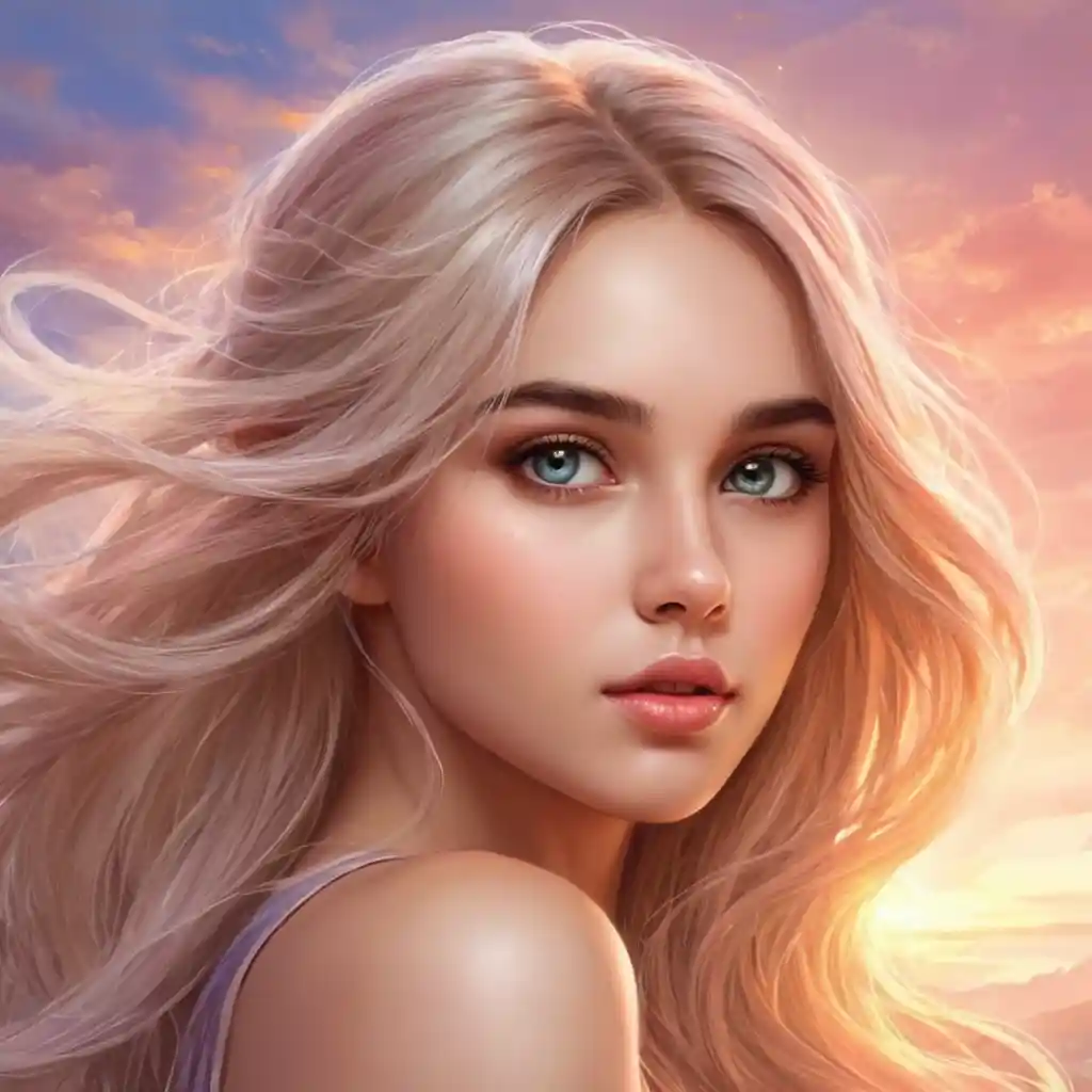 Beautiful girl sketch with detailed eyes