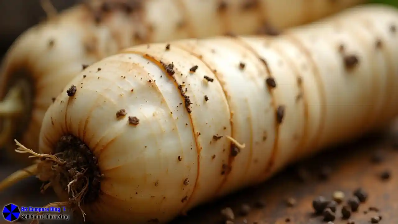 Raw Root Vegetable Parsnip Detailed Texture