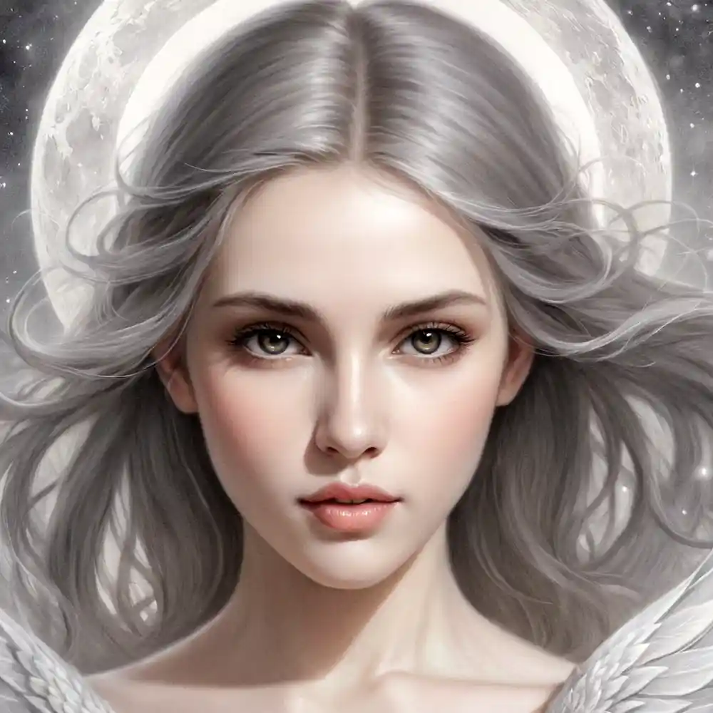 Realistic Graphite Drawing Portrait Close-Up