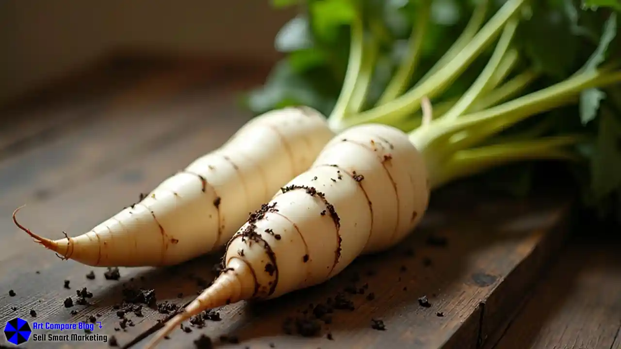 Farm Fresh Parsnip Close-Up Food Photography