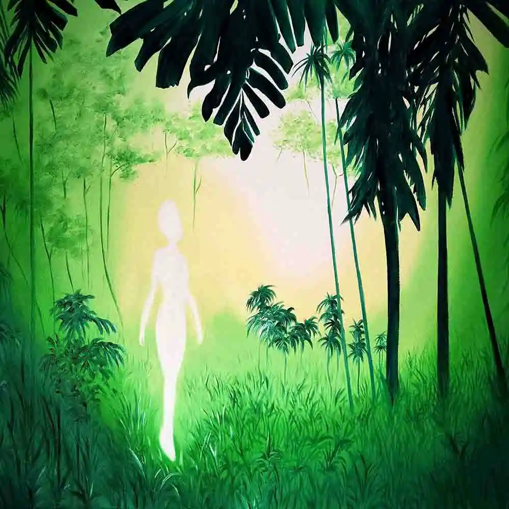 Glowing Spirit in Enchanted Forest