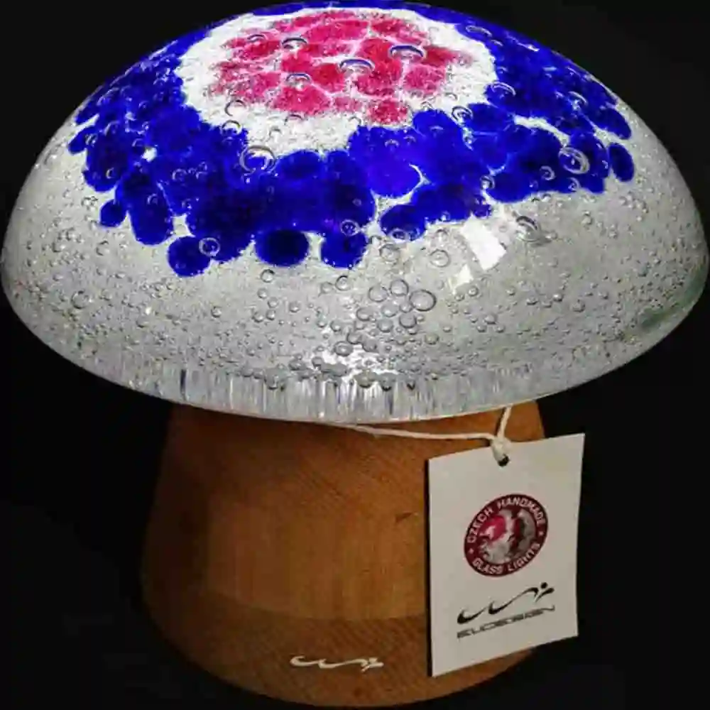 Colorful Glass Mushroom Art Lamp