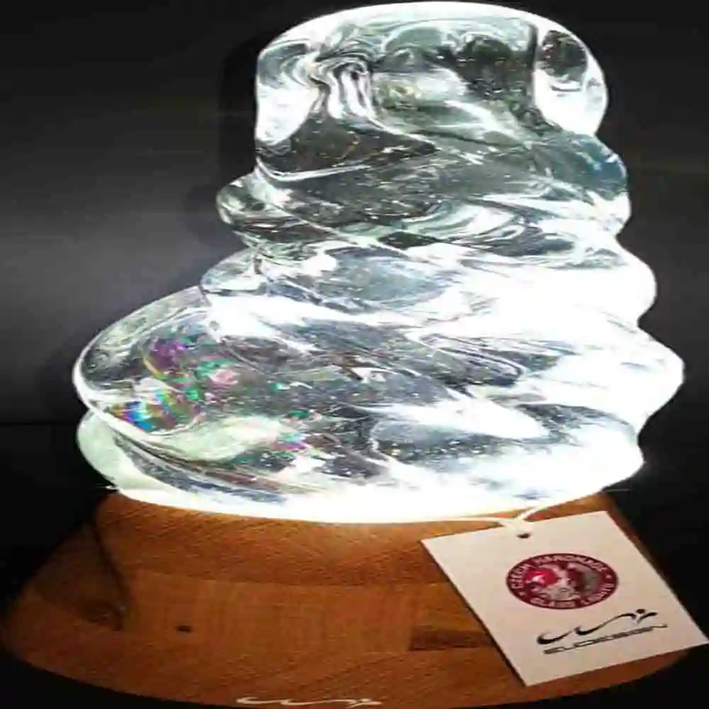 Glowing Crystal Glass Sculpture Lamp
