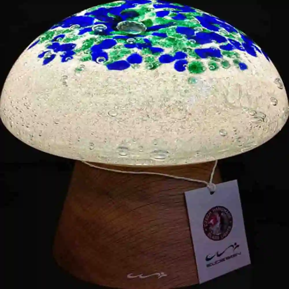 Colorful Glass Mushroom Table Lamp