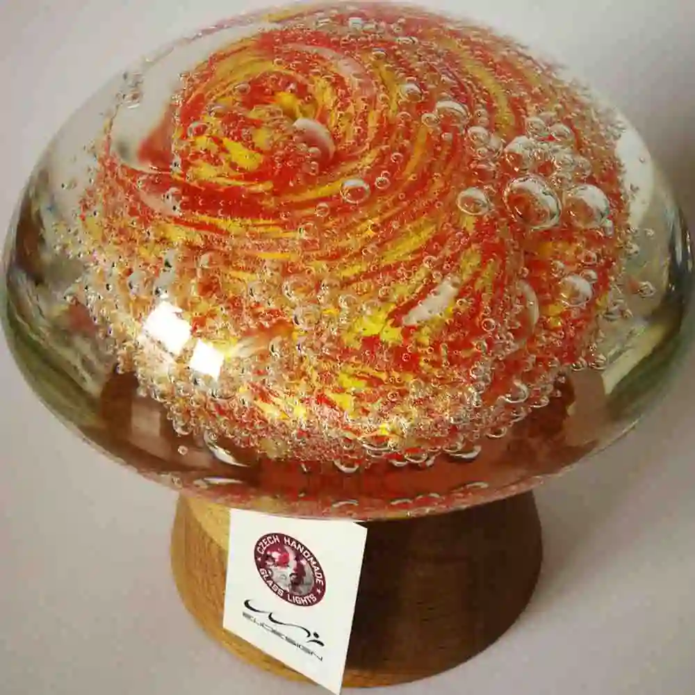 Handcrafted Czech Glass Art Sphere