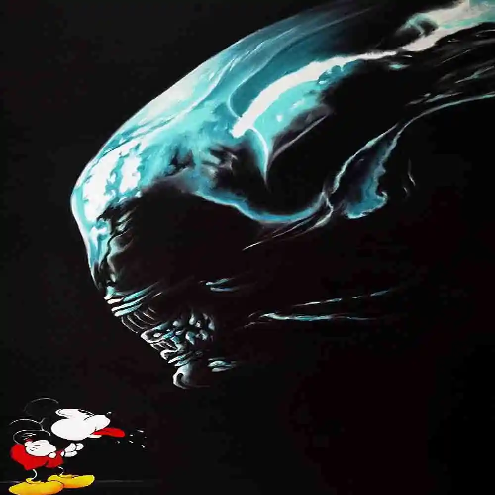 Cartoon Meets Alien Horror Art