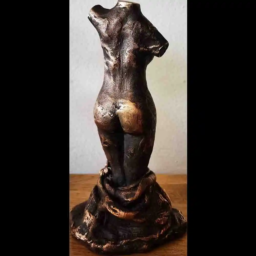 Bronze Female Torso Rear Sculpture