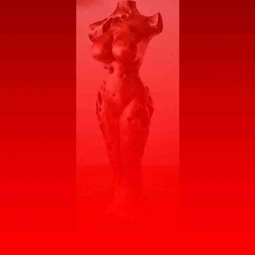 Abstract Bronze Female Torso Sculpture