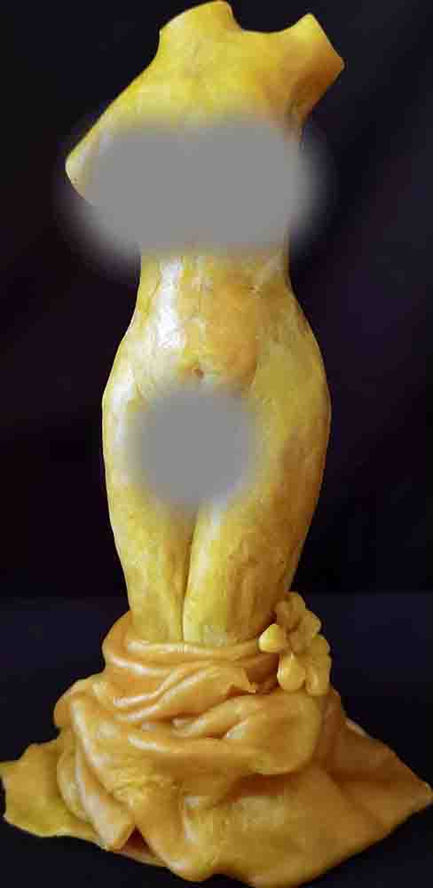 Golden Female Torso Art Sculpture-1