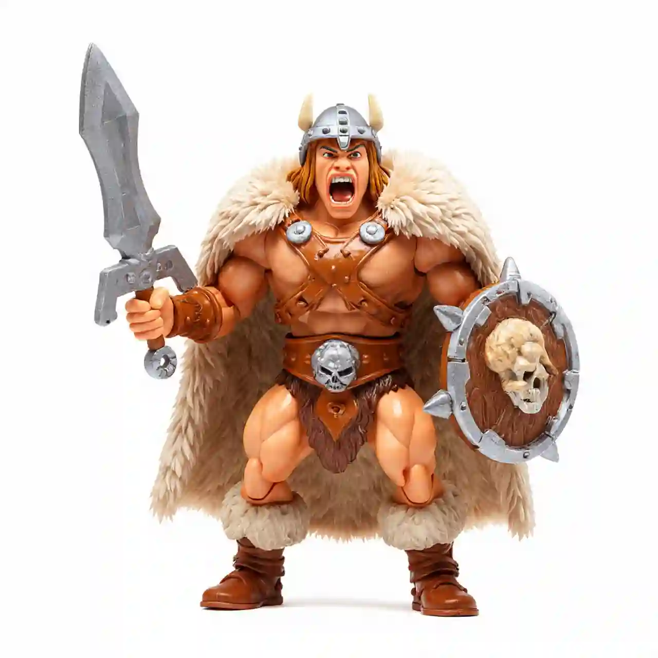 Miniature barbarian shouting war cry