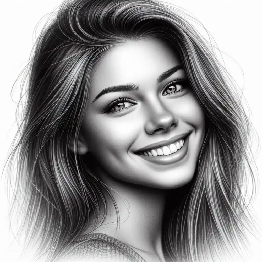 Realistic Woman Pencil Sketch-0015