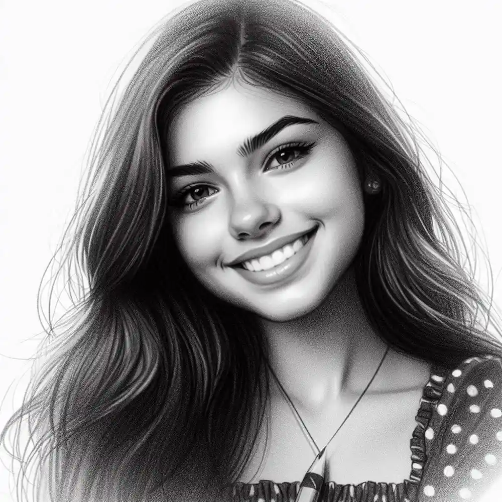 Realistic Woman Pencil Sketch-0016