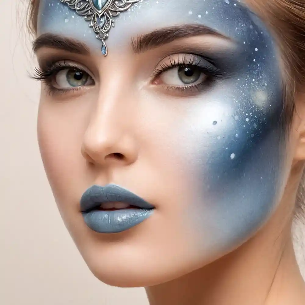 Graphite Portrait Half-Face Artwork Handmade