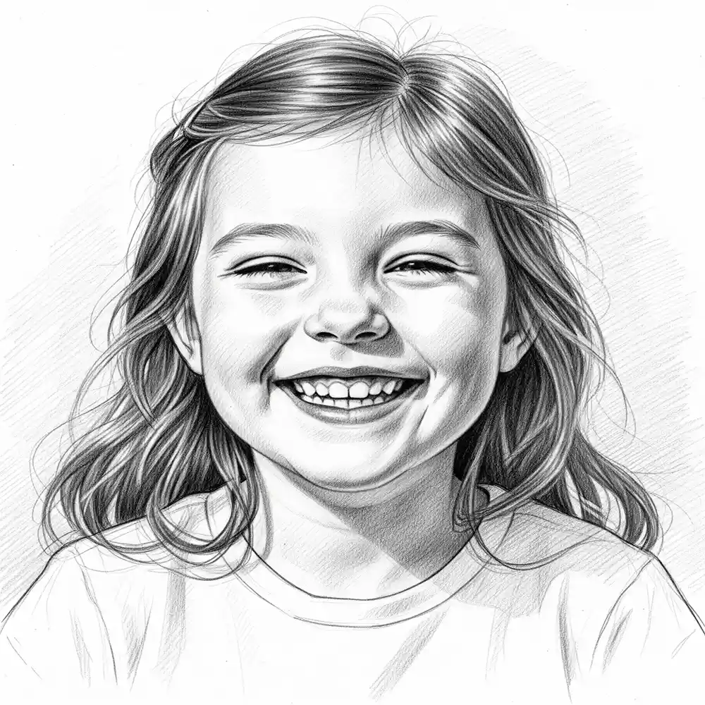 Realistic Woman Pencil Sketch-004