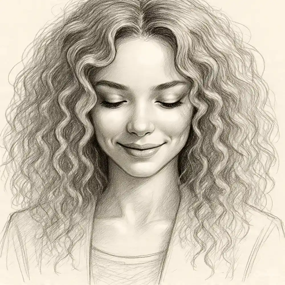 Realistic Woman Pencil Sketch-0056