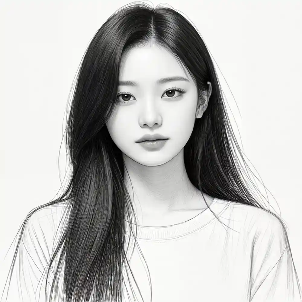 Realistic Woman Pencil Sketch-0064