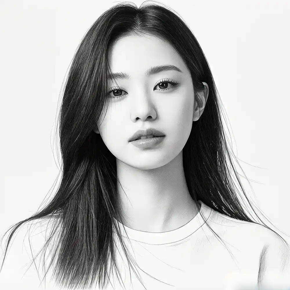 Realistic Woman Pencil Sketch-0068