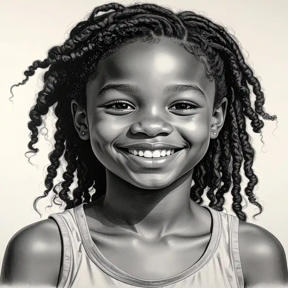 Realistic Woman Pencil Sketch-008