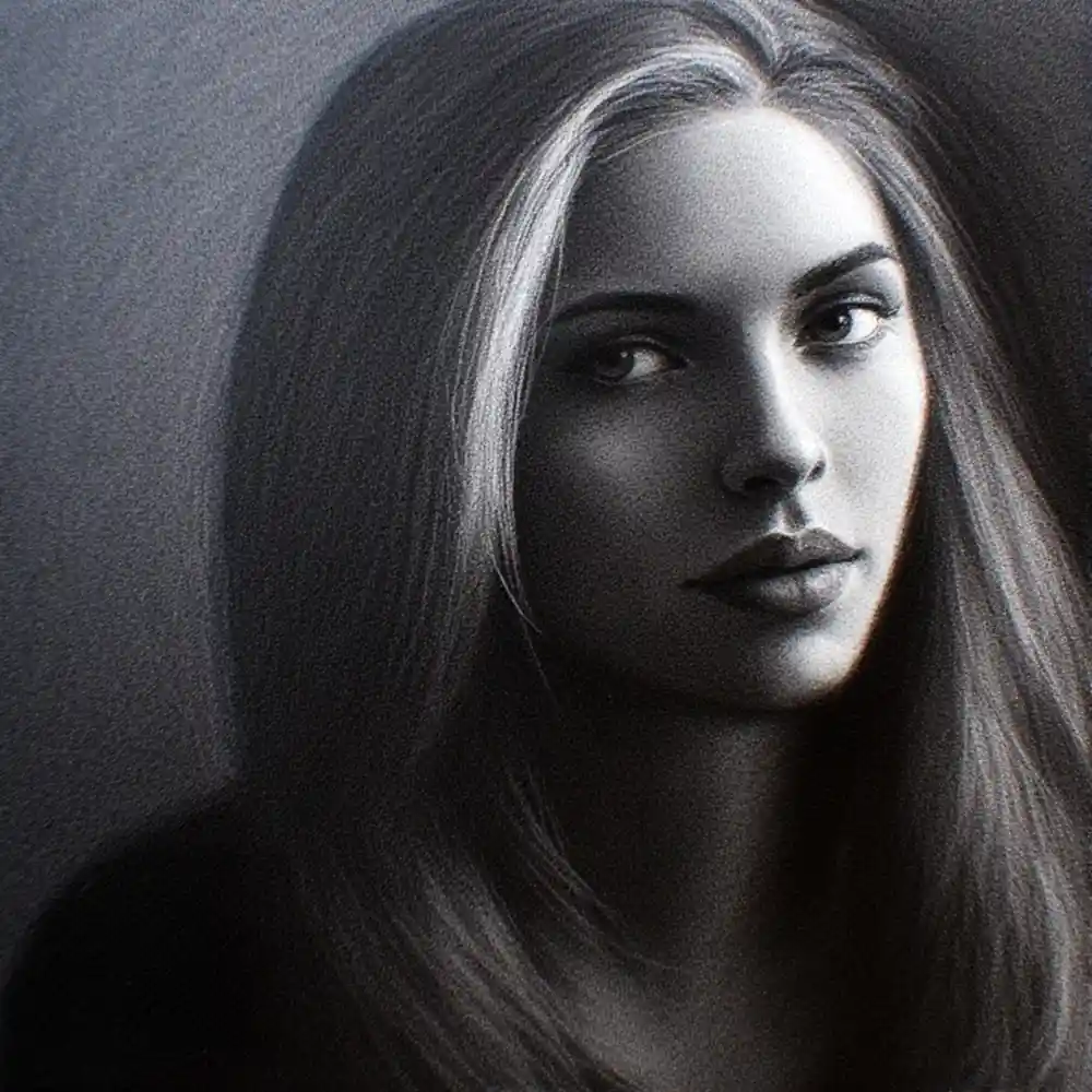 Realistic Woman Pencil Sketch-0083